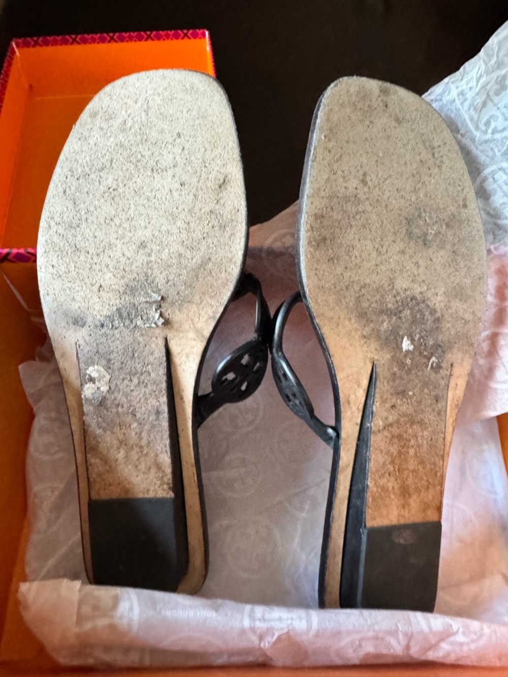 Tory Burch Black Miller Thong Sandals - Picture 2 of 5